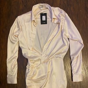 Satin Shirt Dress